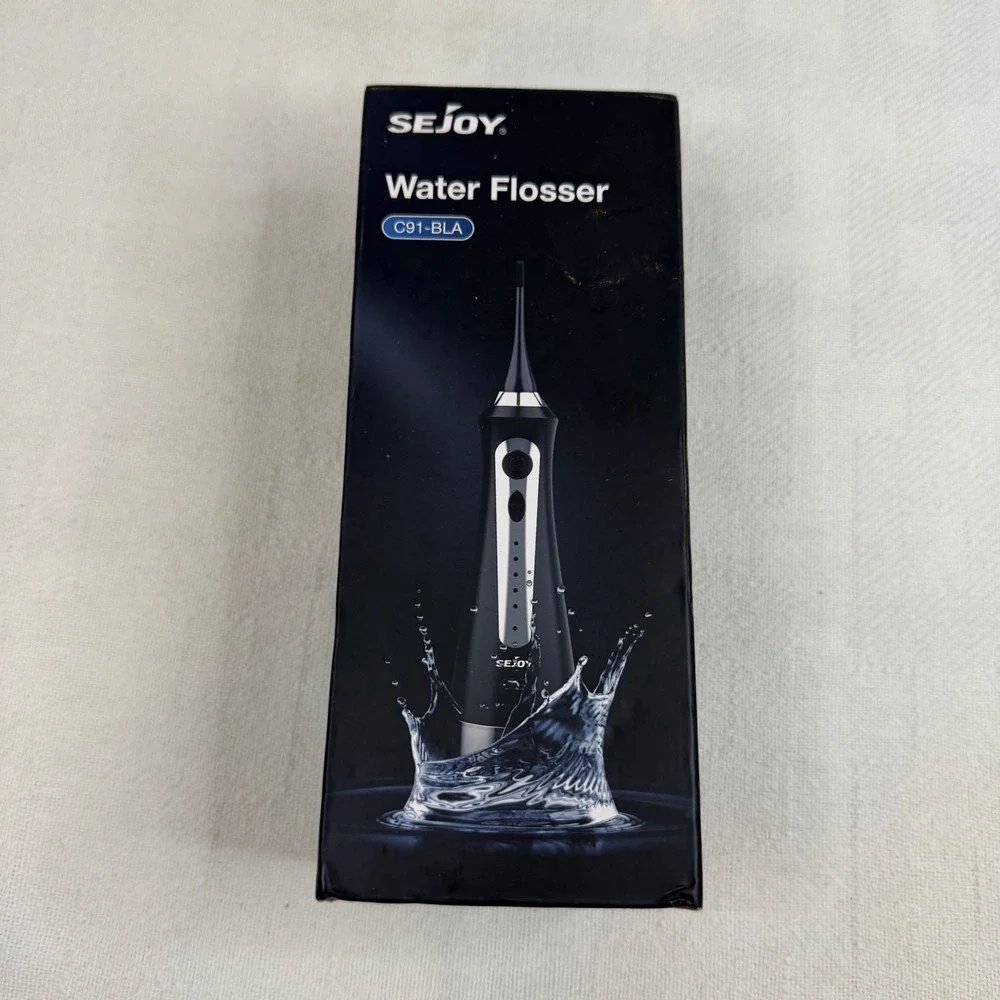 Sejoy Water Flosser C91-BLA Black Portable Cordless USB Rechargeable 230ml Tank